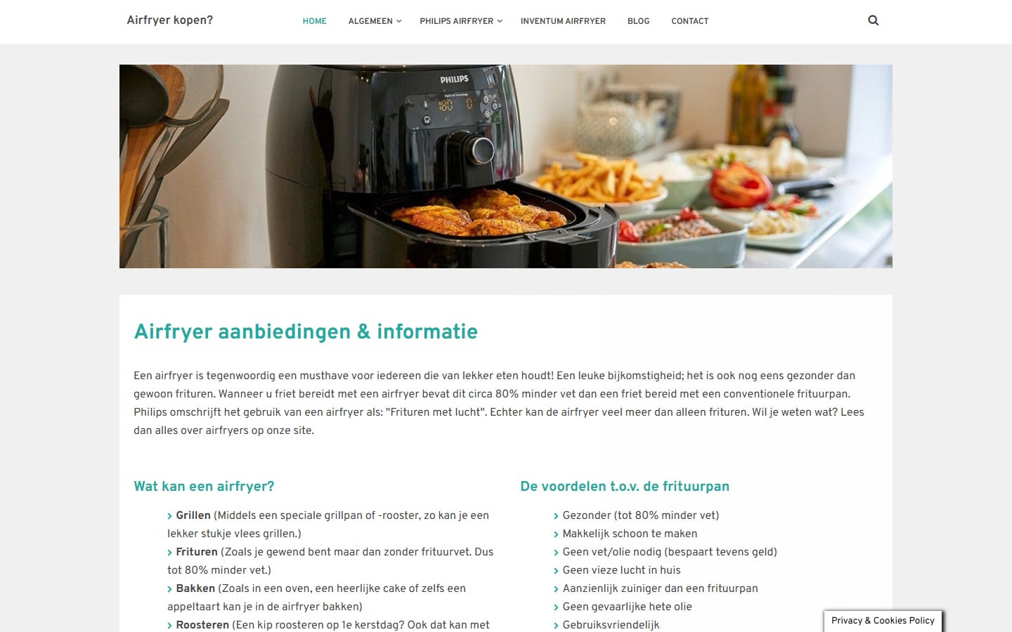 Airfryer24.nl — Informatie en aanbiedingen over airfryers