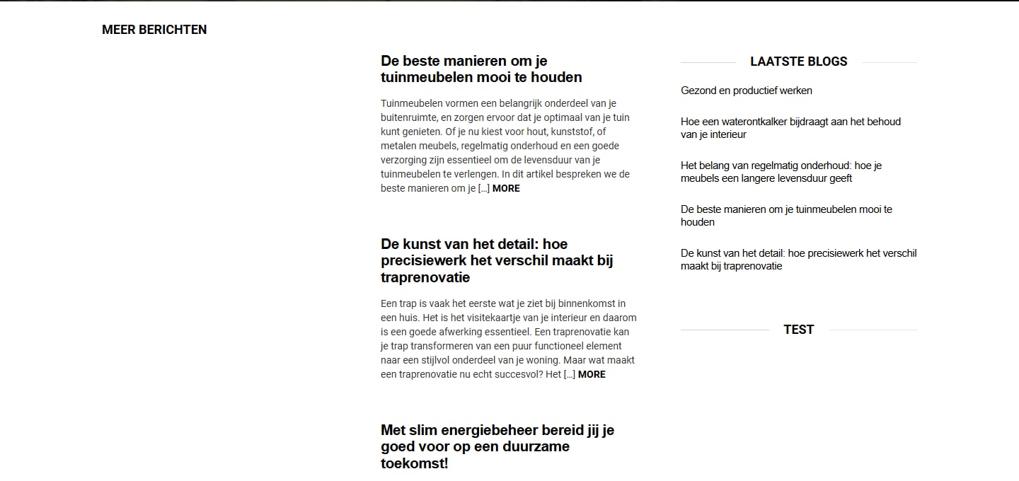 Sectie "MEER BERICHTEN" van Andersmeubelen