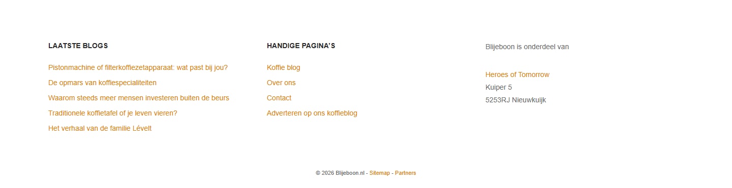 Sectie "LAATSTE BLOGS" van Blijeboon.nl