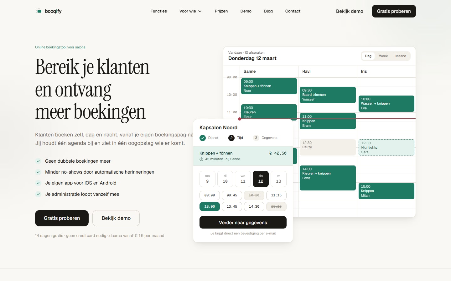 Booqify — Online boekingstool voor salons en zzp’ers