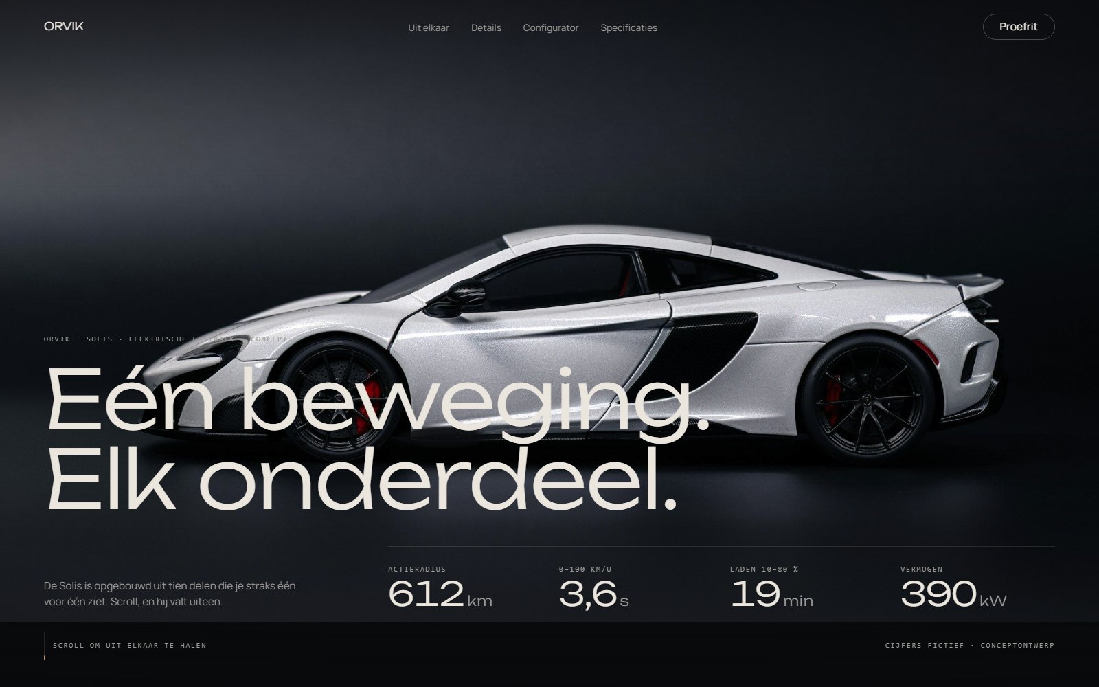 Elektrische auto — conceptontwerp