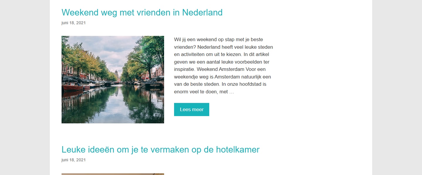 Sectie "Weekend weg met vrienden in Nederland" van Demarinus