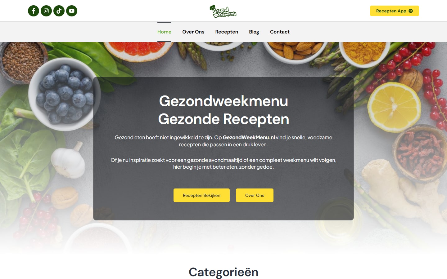 Gezond Weekmenu — Receptenblog
