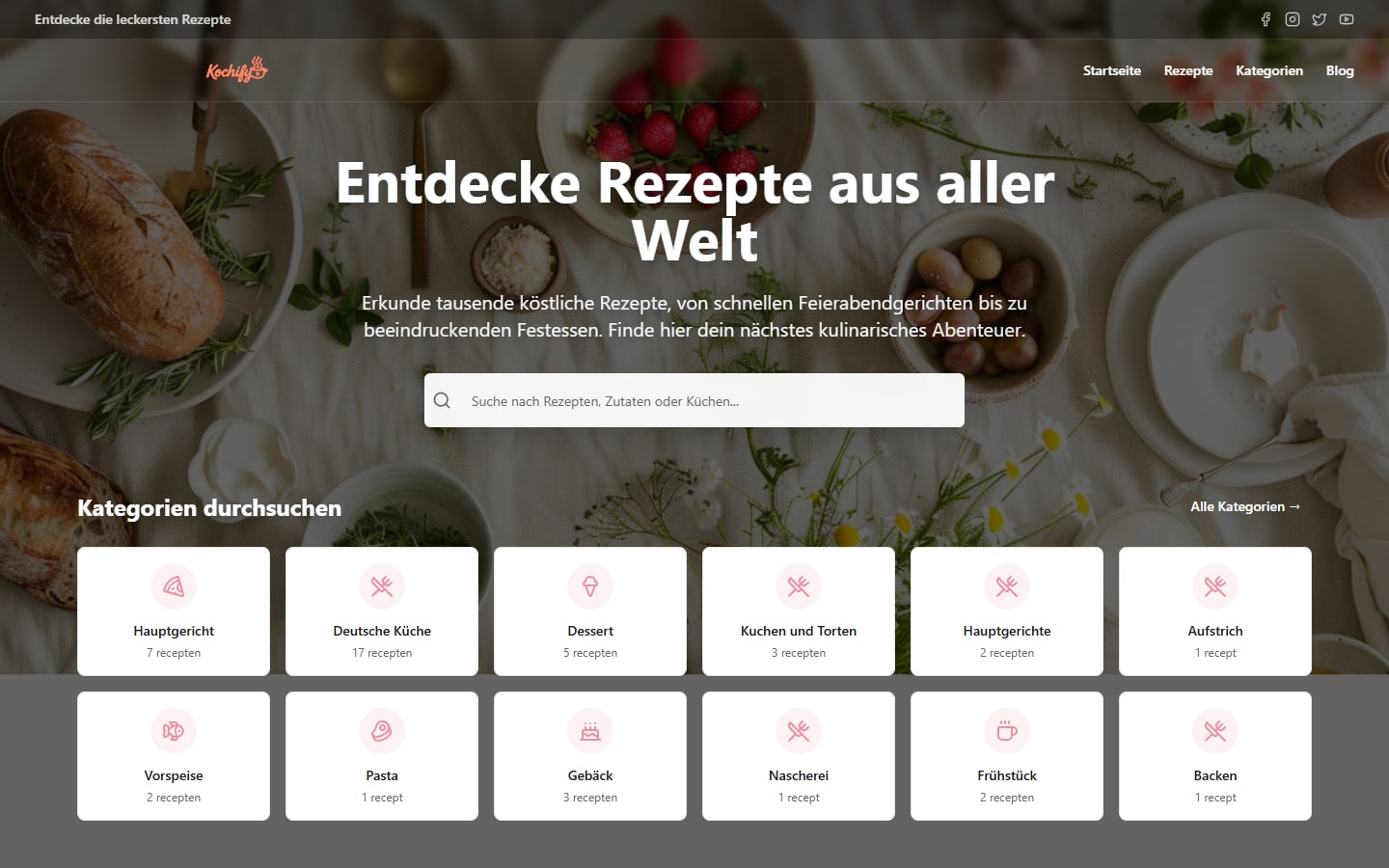 Kochify — Receptenplatform (Duitstalig)