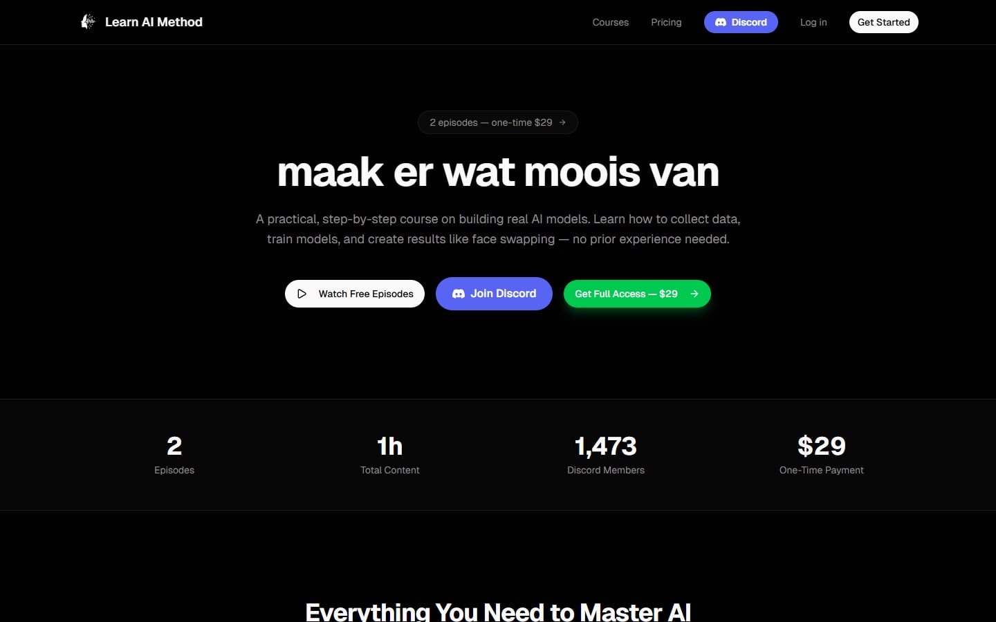 Learn AI Method — Online leerplatform (Engelstalig)