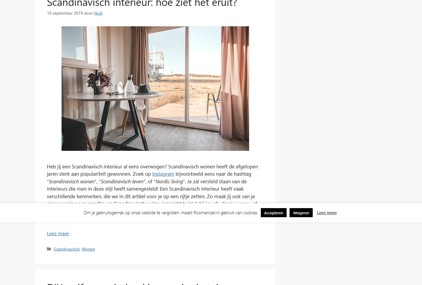 Sectie "Scandinavisch interieur" van Roomanizer.nl