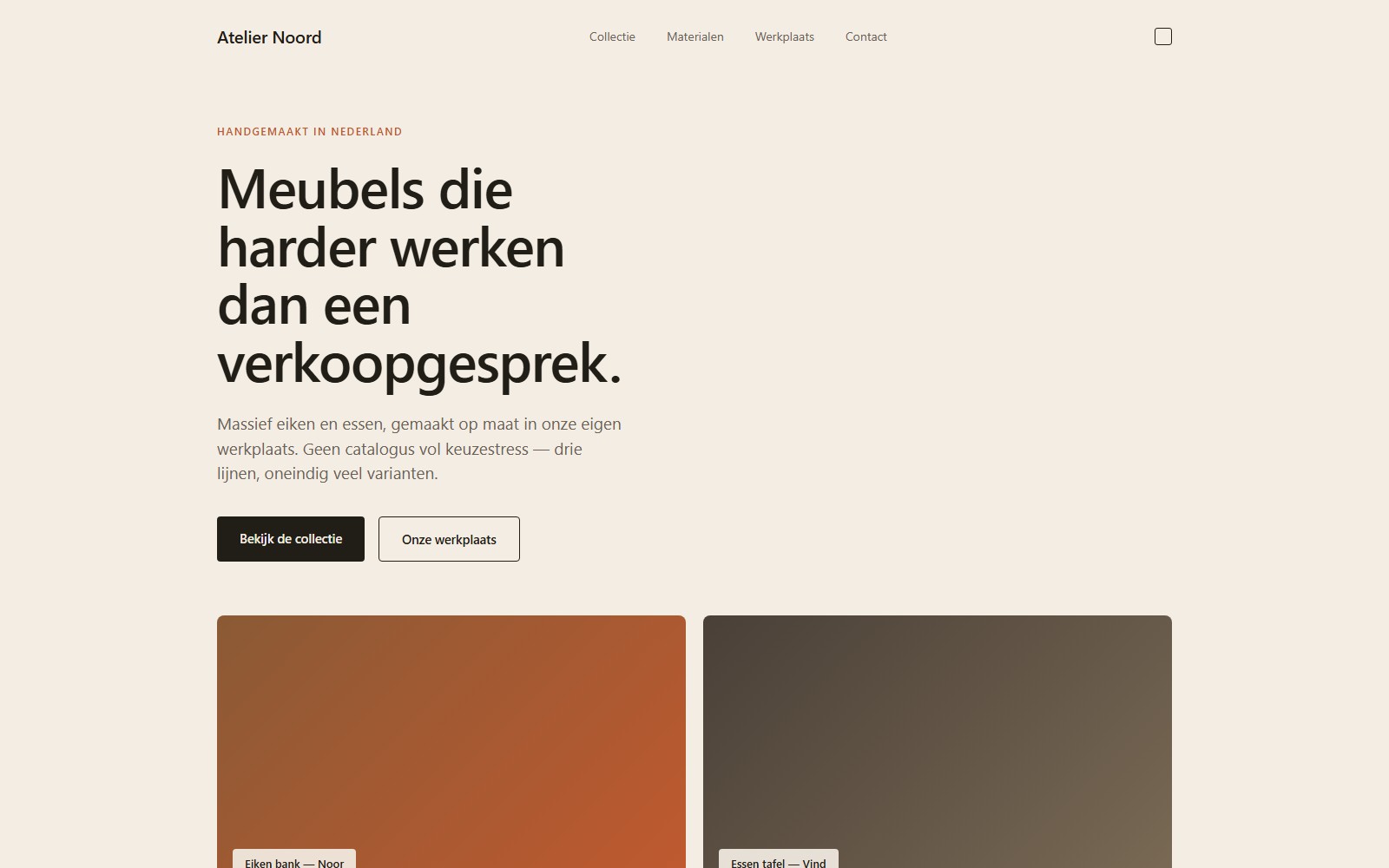 Atelier Noord — Interieur & meubels (concept)