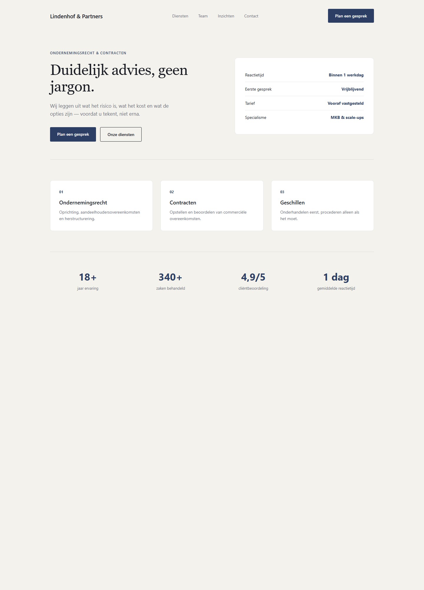 Lindenhof & Partners — volledige pagina