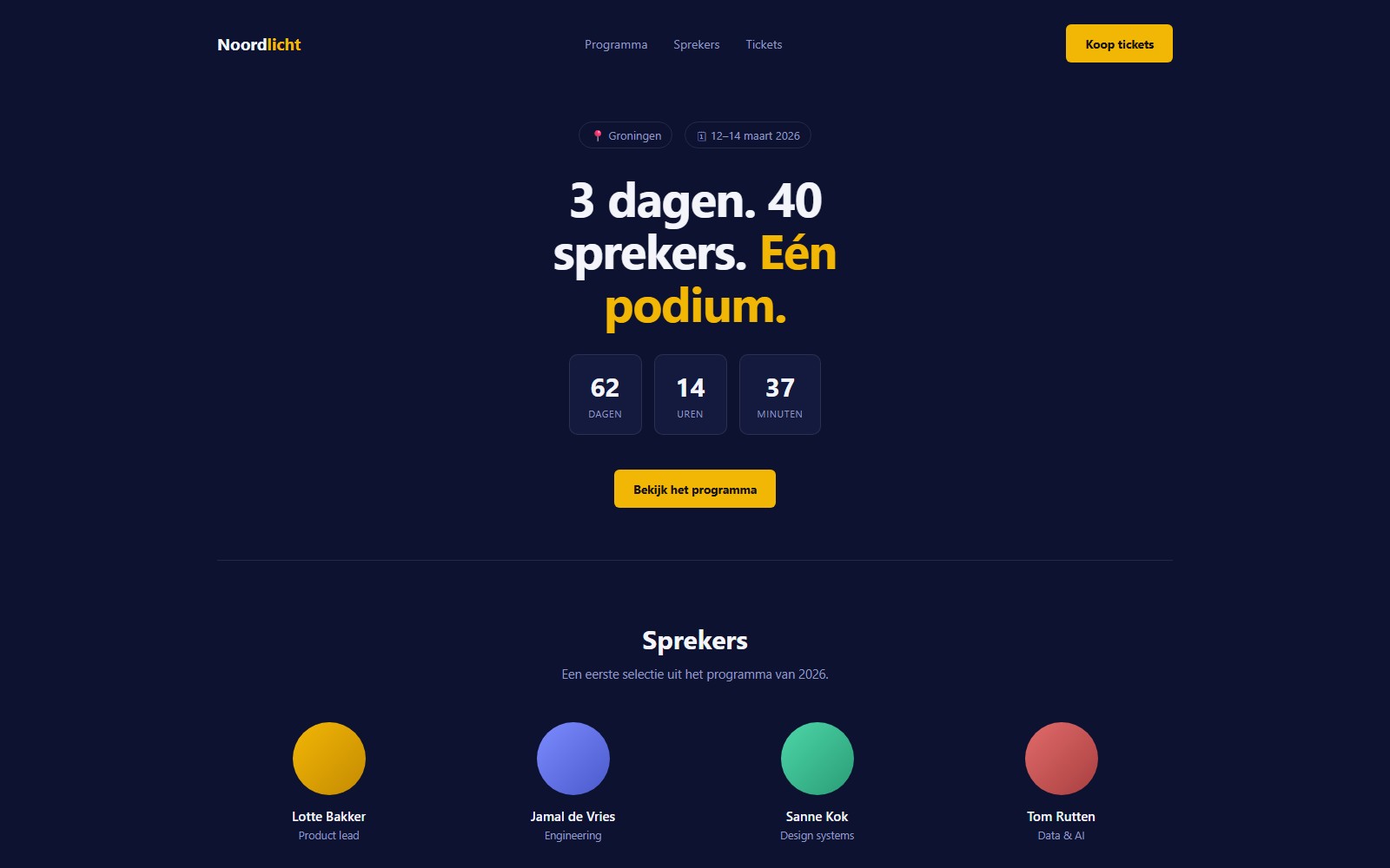 Noordlicht Conference — Evenement · Conferentie (concept)