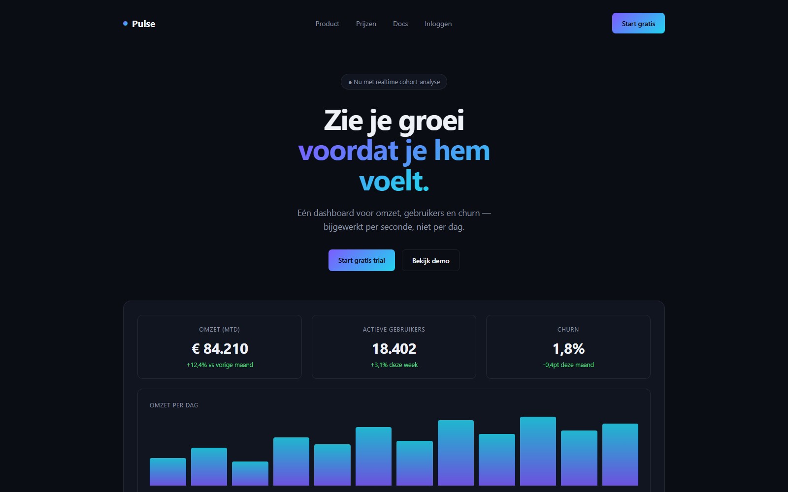 Pulse Analytics — SaaS · Analytics (concept)