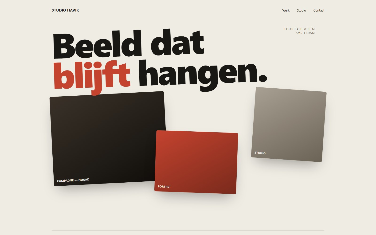 Studio Havik — Fotografie & film (concept)